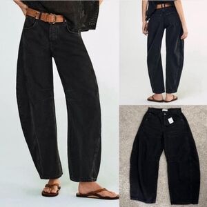 Free People We The Free Good Luck Mid-rise Barrel Jeans